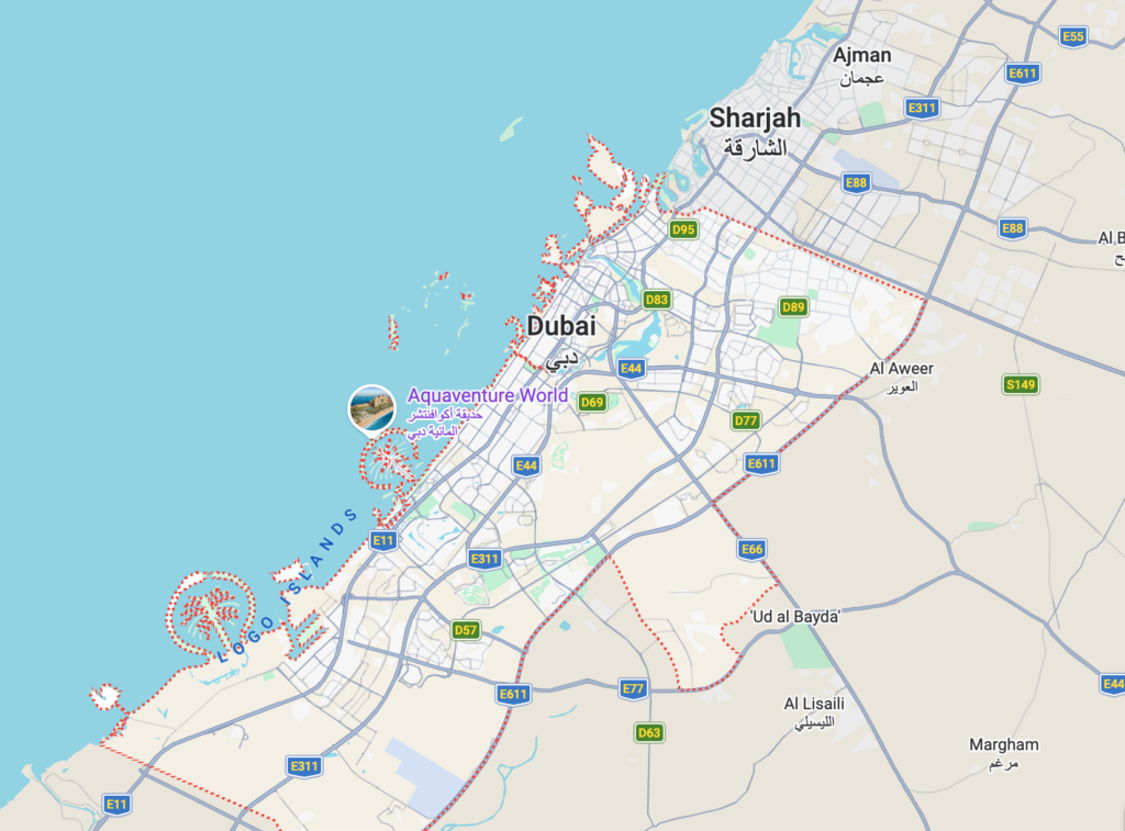 Carte de Dubaï Emirats